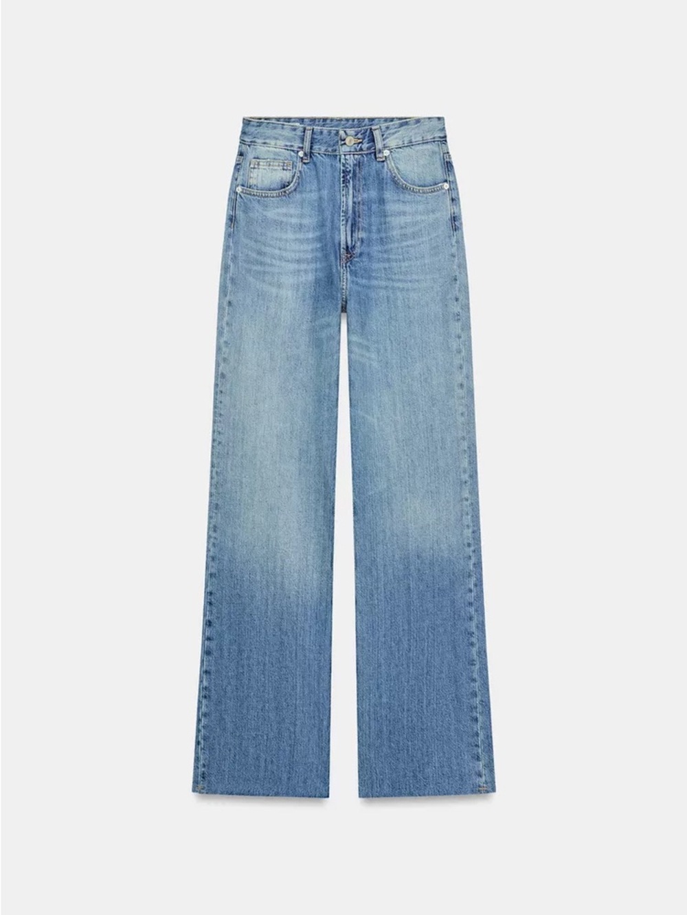 Zara High Rise Full Length Wide Leg Jeans, 38/6
